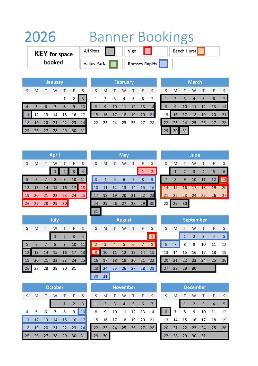 2026 Banner Bookings